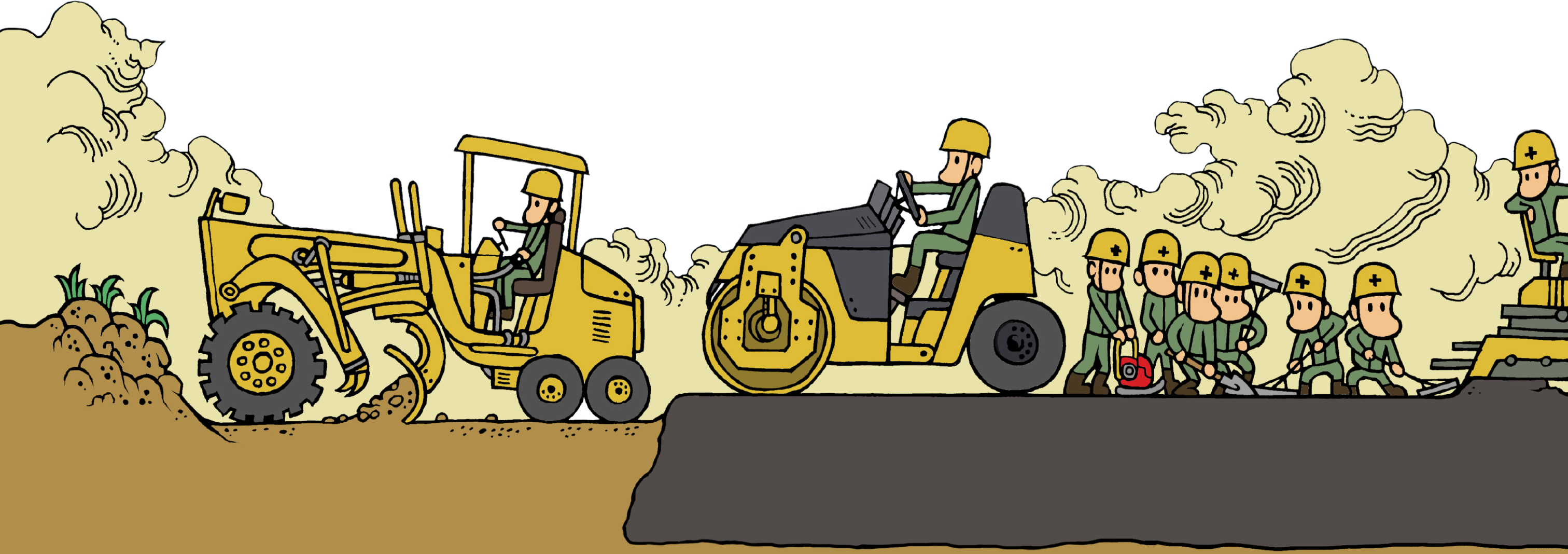 作業する人たちのイラスト