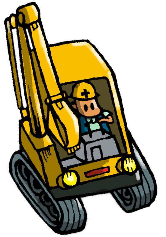 ブルドーザーイラスト