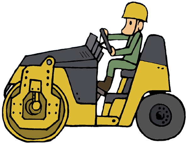 ロードローラーイラスト