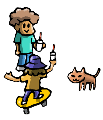 遊んでいる人のイラスト